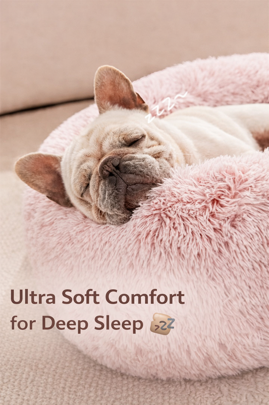 Calming Donut Pet Bed 🐾 | Anti-Anxiety Deep Sleep Bed for Dog & Cats