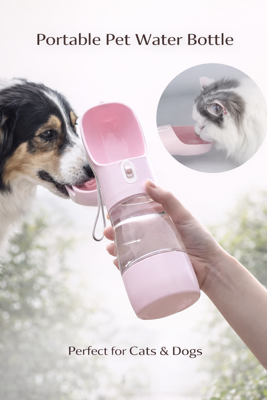 Portable Pet Water Bottle 🐾 | Leakproof Travel Dispenser for Dogs & Cats