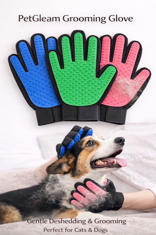 PetGleam Grooming Glove 🐾 | Gentle Fur Remover for Cats & Dogs